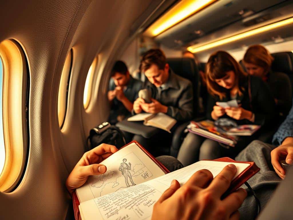creative activities on flights
