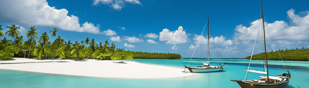 Remote islands scenic landscape