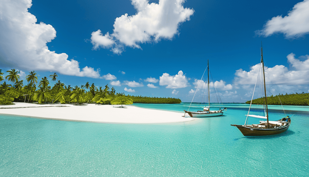 Remote islands scenic landscape