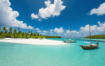 Remote islands scenic landscape