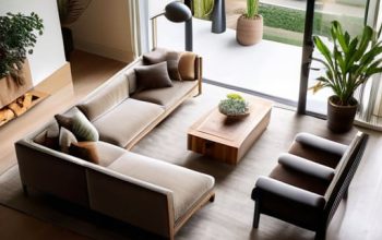 How to arrange a room with two doorways.