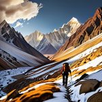 Solo backpacking through the remote Himalayas.