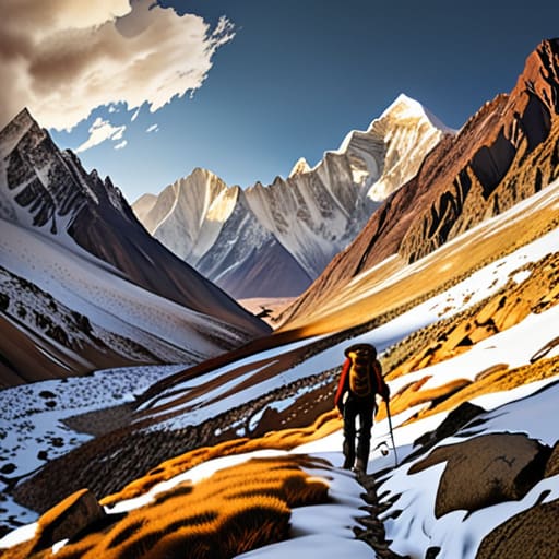 Solo backpacking through the remote Himalayas.